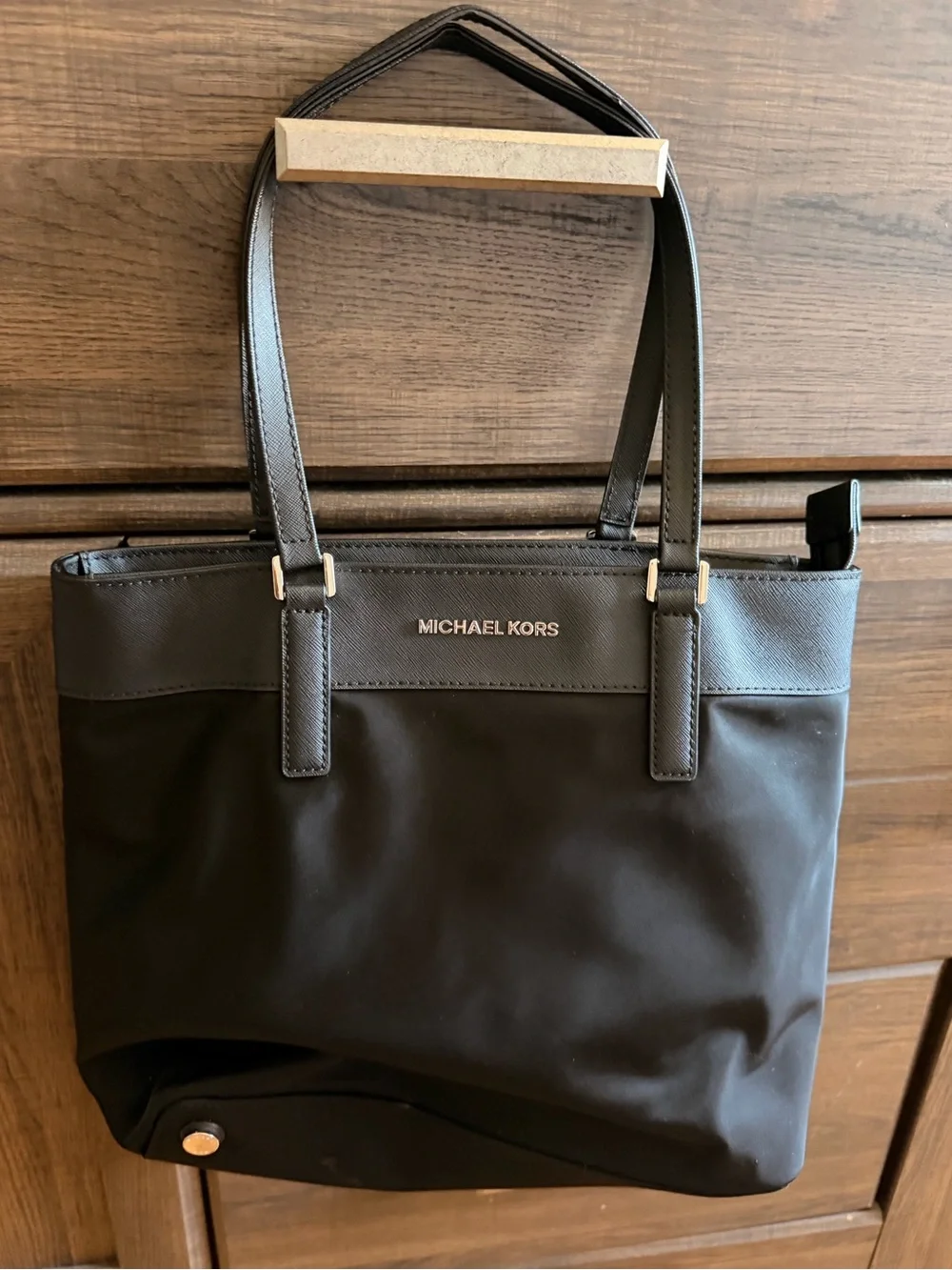Michael Kors Black Nylon Tote Bag